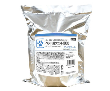 ペット用ウェット300 (ノンアルコールタイプ) バケツタイプ 詰替300枚入り